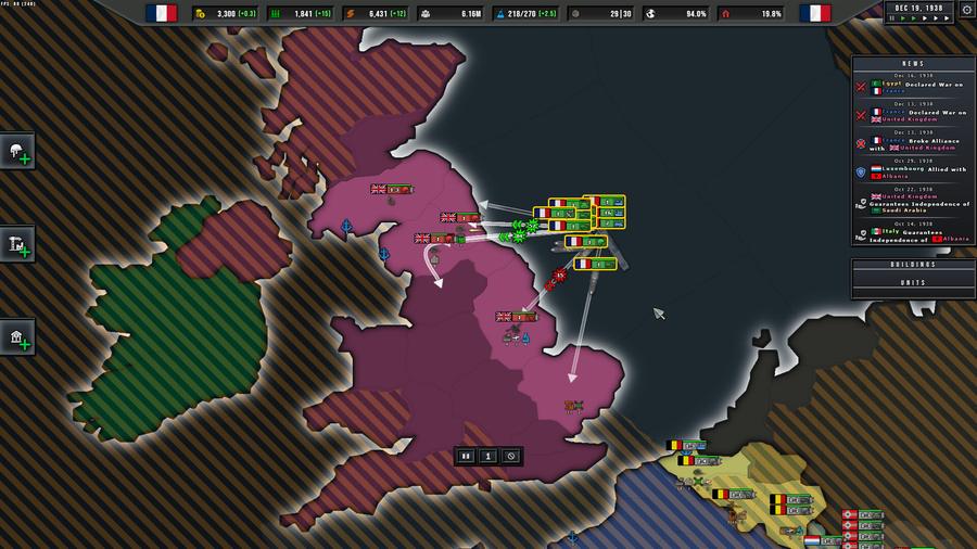 An amphibious invasion of the British Isles launched from France in December 1938